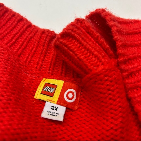 Lego X Target Red Women's Textured Open Front Cardigan Sweater - Picture 8 of 8